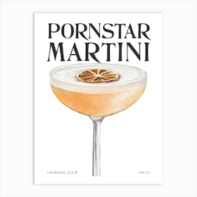 Watercolour Pornstar Martini Art Print