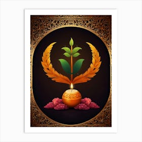 Diwali Greeting Card 2 Art Print