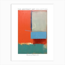Red And Blue Abstract Painting 5 Exhibition Poster Art Print