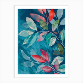 Watercolor Leaves 9 Art Print