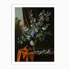 Baroque Floral Still Life Veronica Flower 2 Art Print