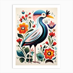 Scandinavian Bird Illustration Albatross 4 Art Print