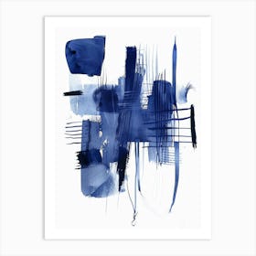 Abstract Blue Painting 25 Art Print