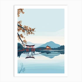 Miyajima Japan 2 Colourful Illustration Art Print