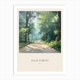 Daan Forest Park Taipei 3 Vintage Cezanne Inspired Poster Art Print