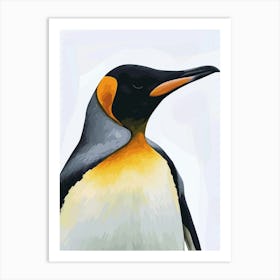 Emperor Penguin Santiago Island Minimalist Illustration 1 Art Print