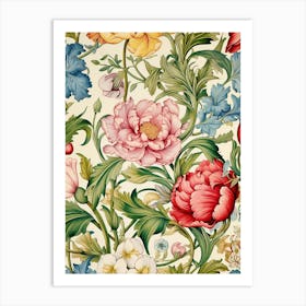 Wallpaper Floral Pattern 7 Art Print