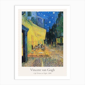 Cafe Terrace At Night, Van Gogh, Poster Art Print