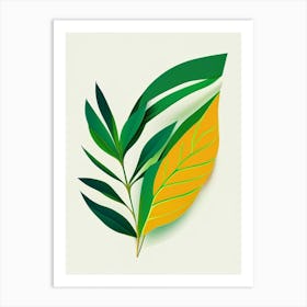 Summer Savory Leaf Vibrant Inspired 2 Art Print