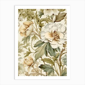 Floral Wallpaper 346 Art Print