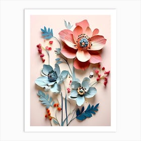 Paper Flowers 16 Art Print