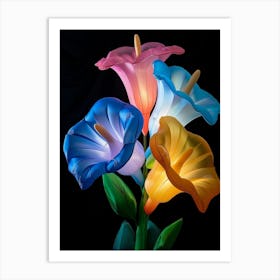 Bright Inflatable Flowers Morning Glory 1 Art Print
