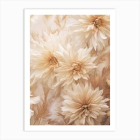 Boho Dried Flowers Asters 3 Art Print