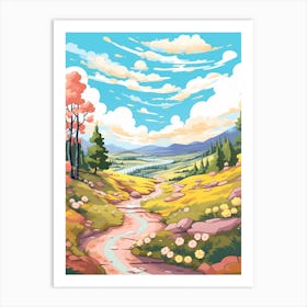 Padjelanta Trail Sweden 2 Hike Illustration Art Print