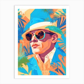 Man In Hat 3 Art Print