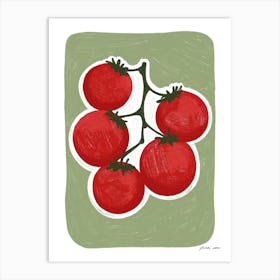 Tomatoes On A Vine Art Print