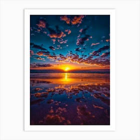 Sunrise Reflected In Water Art Print