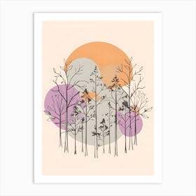 Trees In The Forest Art Print