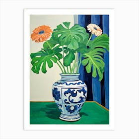 Flowers In A Vase Still Life Painting Cineraria 3 Art Print