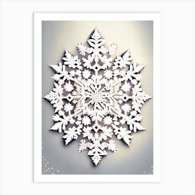 Pattern, Snowflakes, Marker Art 4 Art Print