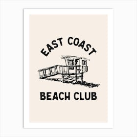 Neutral East Coast Beach Club Art Print