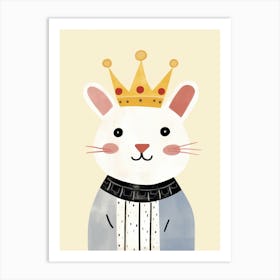 Little Mouse 3 Wearing A Crown Art Print