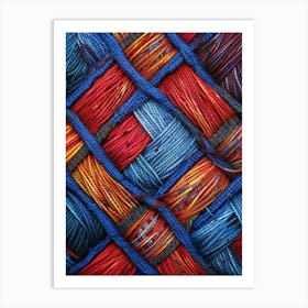 Close Up Of Yarn Art Print