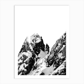 Black And White Mountain 2 Art Print