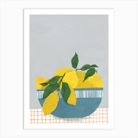 Lemons In A Bowl Art Print