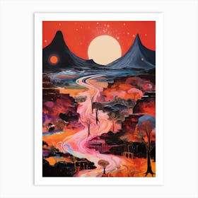 Volcanic Abstract Minimalist 10 Art Print