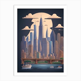 New York City Skyline Art Print