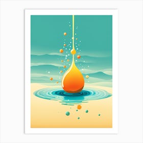 Drop In The Water VECTOR ART Art Print