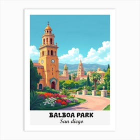 San Diego Cityscape Art Print