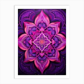 Symmetrical Mandalas Geometric Illustration 14 Art Print