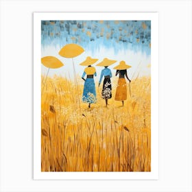 Women In Yellow Hats Art Print