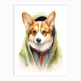 Corgi Dog As A Jedi 2 Art Print