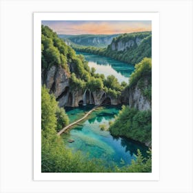 Plitvice Lakes Croatia 1 Art Print