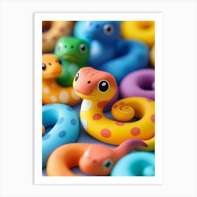 Colorful Snakes Poster