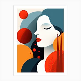 A Woman's Journey: Minimalist Abstract Elegance Art Print