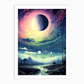 Galaxy Painting Art Print