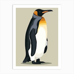 Emperor Penguin Kangaroo Island Penneshaw Minimalist Illustration 2 Art Print
