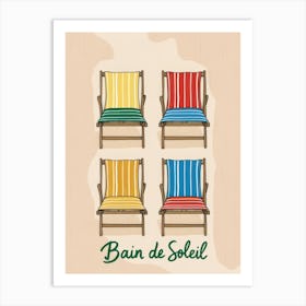 Beach Chairs 4 Art Print