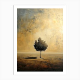 Lone Tree, Minimalism 1 Art Print