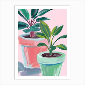 Two Potted Plants Art Print