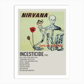 Nirvana Incesticide 1992 Music Poster 1 Art Print