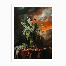 Baroque Floral Still Life Lily Of The Valley 2 Art Print