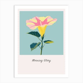 Morning Glory 4 Square Flower Illustration Poster Art Print