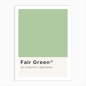 Fair Green Art Print