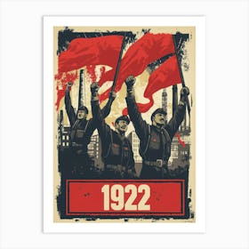 Aihrgdesign A Vintage Political Poster Marking The Formation 7 Art Print