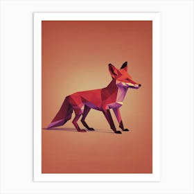 Polygonal Fox Art Print